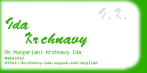 ida krchnavy business card